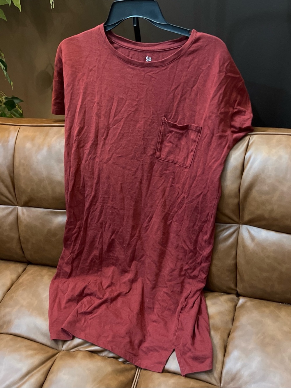 SO Men’s Rust Red Short Sleeve Pocket Tee